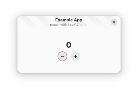Screenshot of the same app, with diagonal lines in the header bar showing that the app is under construction