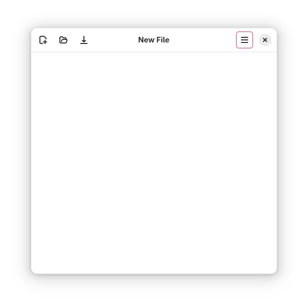 Screenshot of Parchment in its default layout