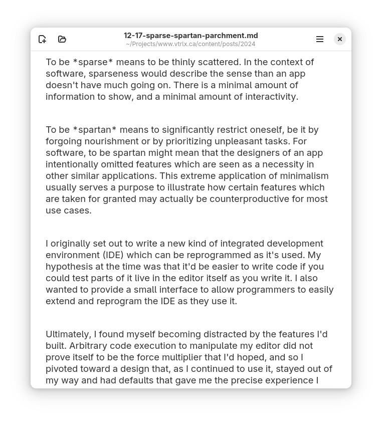 Screenshot of Parchment, zoomed in