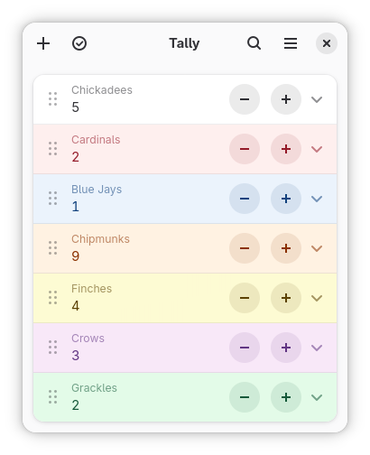 Tally screenshot