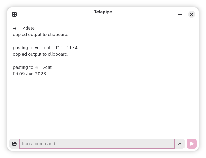 Telepipe screenshot
