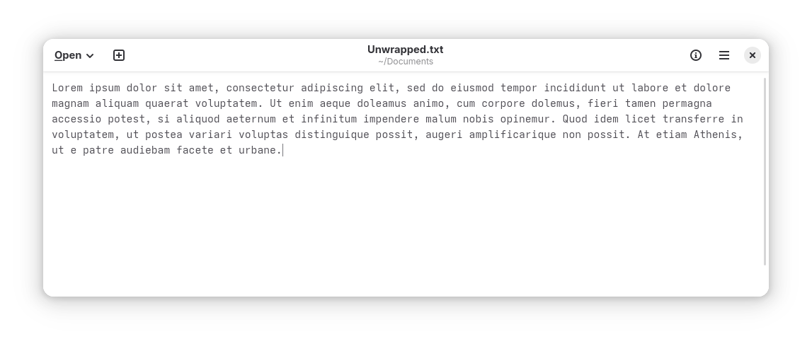 Screenshot of the same GTE window, but wider than before